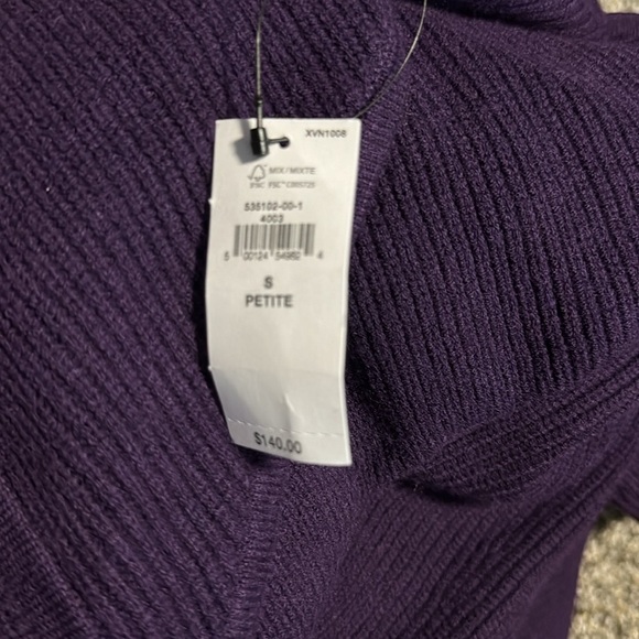 NWT! Banana Republic Purple Overlap-Neck Midi Sweater Dress - Multiple🧤 - Picture 6 of 6